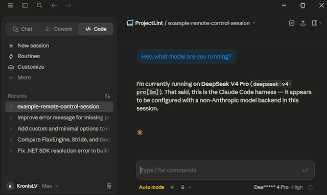 ccode control desktop example