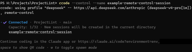 ccode control example
