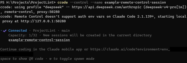 ccode control example